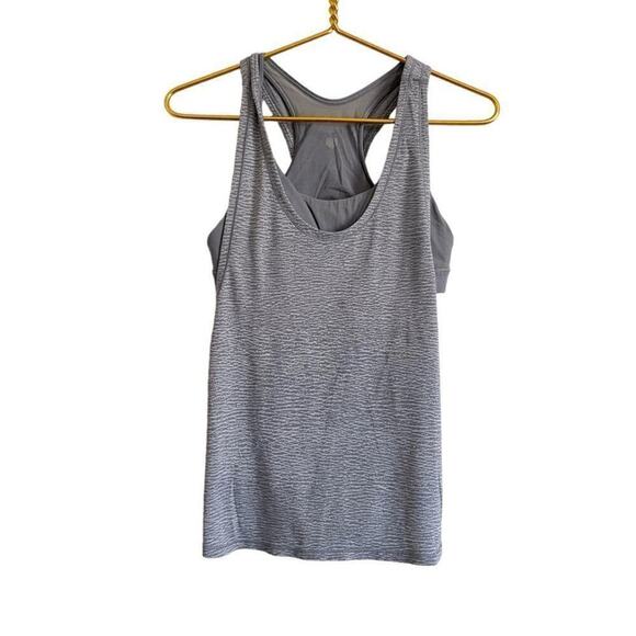 Lululemon Glide And Stride Tank Women's 8 Grey Stretch Lightweight Athletic - Picture 1 of 6